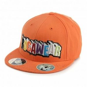 NEW Y2K Orange Rocawear  Roc Block Cap Cap Fitted HAT 7 3/8
